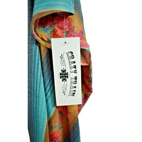 Crazy Train Womens Size One Size Plus Colorful Floral Pullover Poncho NWT - Picture 4 of 4